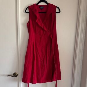 Jones New York Red Ruffle Mini Dress